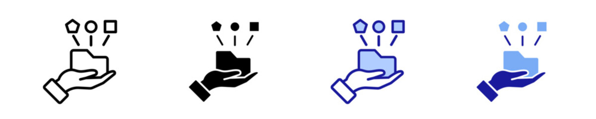 Data Mining  Icon Set Multiple Style Collection
