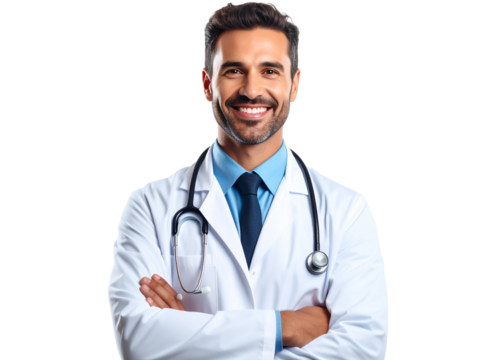 portrait of a male doctor with stethoscope