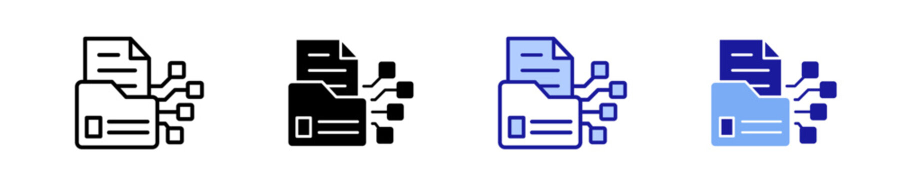Data Warehouse  Icon Set Multiple Style Collection
