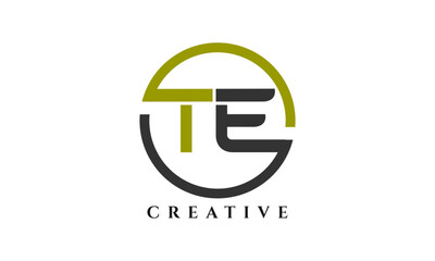 TE Letter Unique Design Logo Template