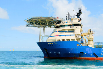 DP3 Cable Laying Vessel with Helideck and Crane for Offshore Renewable Energy Projects