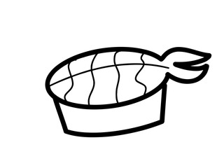 Ebi, hand-shaped sushi