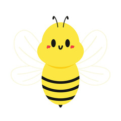 Cute bee cartoon. Bee character design.