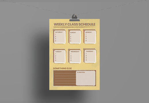 Weekly Study and Class Planner