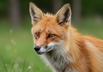 Fototapeta premium Vixen, Female Red Fox in Natural Habitat