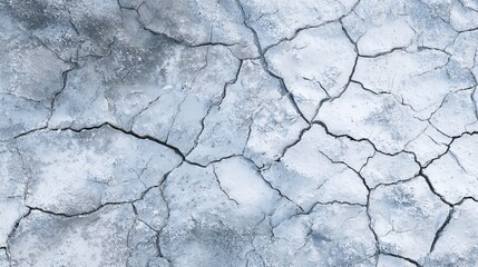 Fototapeta premium Stunning abstract cracked earth texture with dramatic blue and white tones, perfect for background design