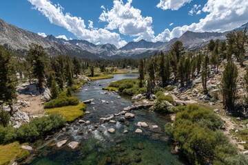 Alpine Lake Valley Scenic View