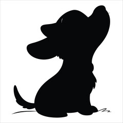 Dog silhouette design.
