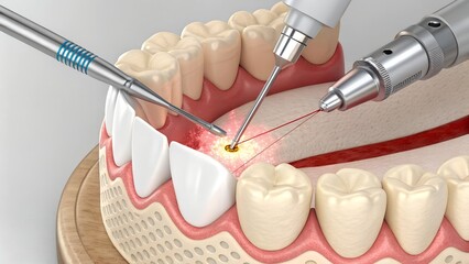 Gum correction, illustration