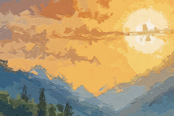 Various oil paintings, flowers, roses, peonies, landscapes, ducks, birds, lakes, mountains, rivers, forests, small bridges, flowing water