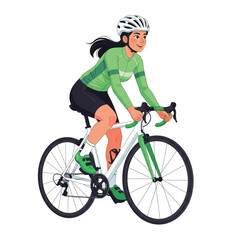 Naklejka premium cyclist riding a bike