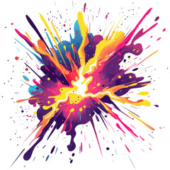 dynamic Explosion of comic-style lightning bolt