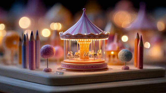 Mini Carousel Dreamy Childhood World