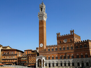 Naklejka premium Piazza del Campo, Siena, Toscana, Italia. 28-07-2013