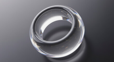 A Transparent Ring Shaped Object With A Smooth Surface