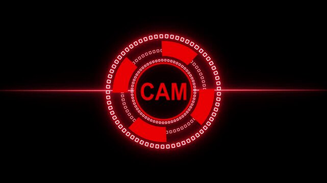 Futuristic Digital Interface Representing CAM (Computer-Aided Manufacturing) Animation