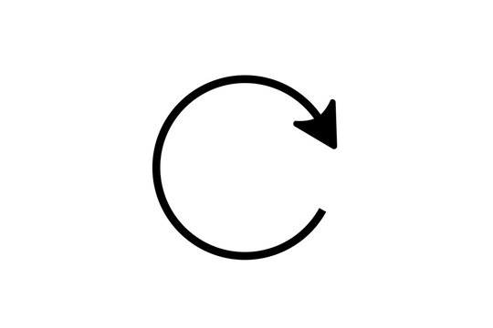 black refresh icon transparent background