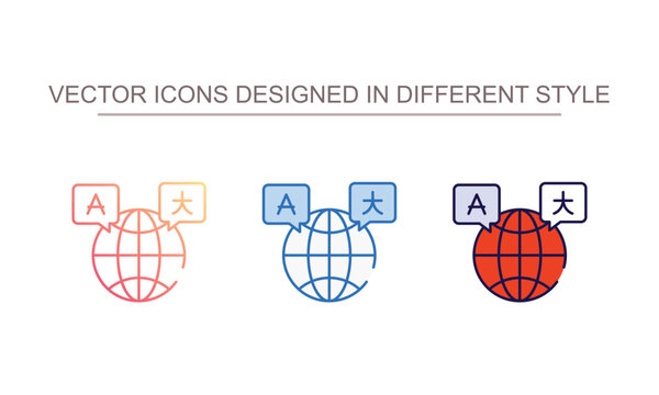 Language icon design with white background stock illustration
