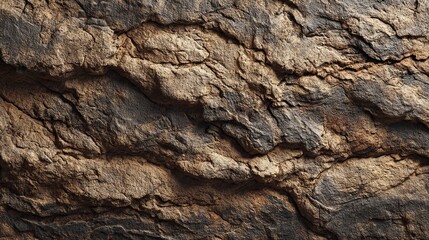 Textured natural rock surface with deep crevices and rough earthy tones, perfect for backgrounds