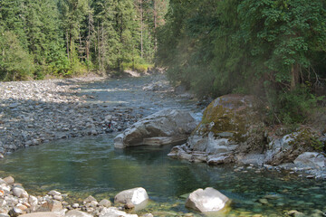 A view of the Nicolum River.   Coquihalla Canyon Provincial Park. BC Canada
