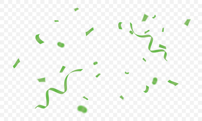 Luxury green watercolor confetti pattern background, zigzag down for celebration. Vector illustration of festive decoration.