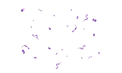 Amazing purple confetti background zigzag down for celebration. Vector illustration of festive decoration.