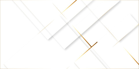 White square pattern on banner design. Modern and minimal concept gold lines abstract geometric background.  luxury gradient line background random square shape design. glow gradient polygon pattern. © Art By Afna