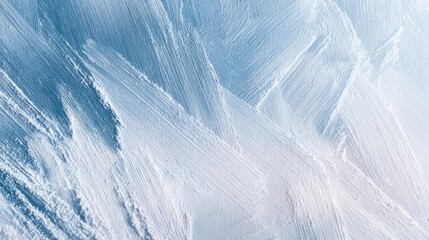 Icy Blue And White Frost Pattern Texture