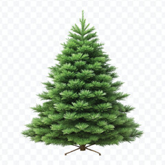 realistic 3d christmas tree without decorations in different color style isolated on transparent background