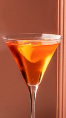 Effervescent amber cocktail glimmers under vintage light, evoking Negroni Week elegance and igniting whispers of Prohibition-era speakeasy secrets