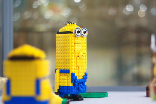Colorful lego minion figure