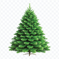 realistic 3d christmas tree without decorations in different color style isolated on transparent background