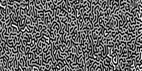 Gradient noise line abstract spread geometric background. Monochrome Turing reaction background. Abstract diffusion pattern with chaotic shapes. Vector illustration	
