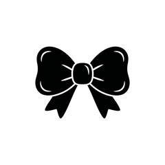 Vector illustration of a bow and flower gift decoration with ribbon and design element