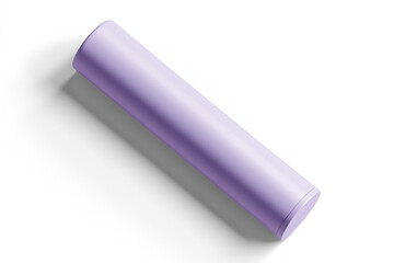 Modern lavender cylinder shape with subtle shadow for product display or branding mockups elegantly isolated