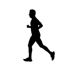 Silhouette of A man running