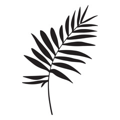Palm Leaf Simple Silhouette