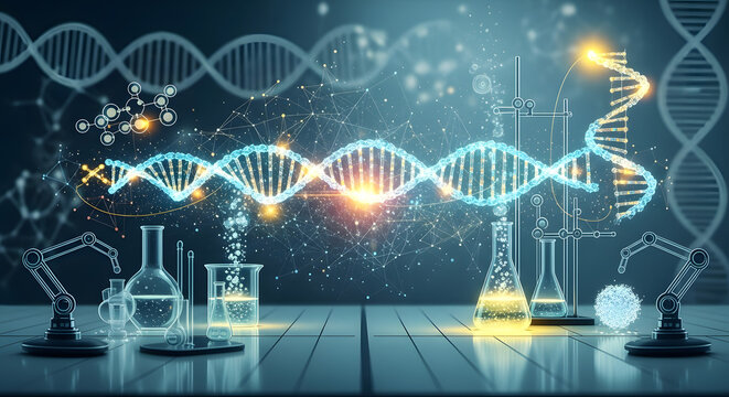 dna molecule model - Powered by Adobe