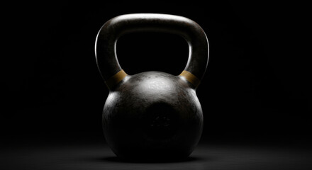 Black Kettlebell &ndash; Strength Training Equipment with Smooth Matte Surface