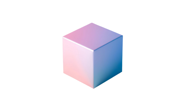 Small Square Gift Box – Glossy Finish Package Isolated PNG