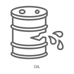 Oil Icon Line Style. Design Vector Illustration