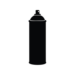 Obraz premium Silhouette of an aerosol spray paint can against a white background