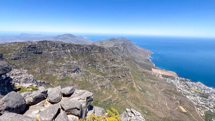 mountain landscape with blue sky