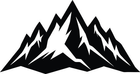 majestic mountain range silhouette vector © Clean Silhouette