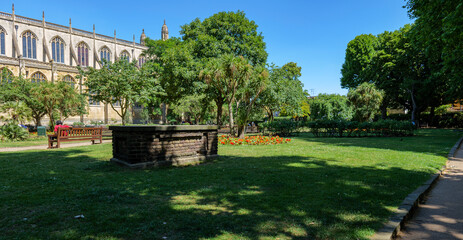 London - 06 22 2022: View of St Luke's Gardens and St Luke's and Christ Church