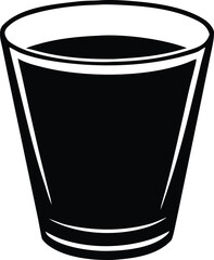 shot glass silhouette vector illustration