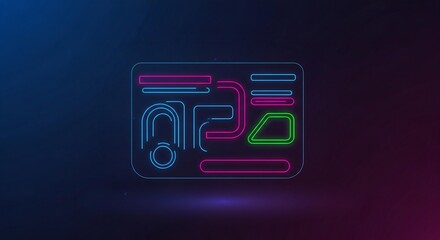 Discover vibrant neon circuit board pathways glowing with futuristic technology and digital innovation on a dark, mesmerizing background