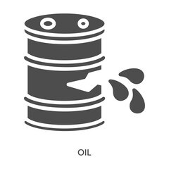 Oil Icon Line Style. Design Vector Illustration