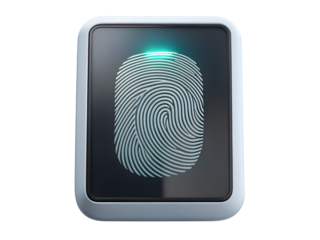 Fingerprint scan isolated on transparent background, a secure biometric technology for identification, authentication, and access control