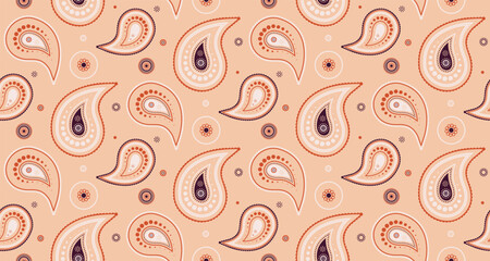 Cover india in curtain paisley. Meadow repeat eternity indian. Pretty surreal of festival vector.